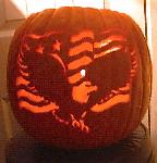 Bald Eagle and American Flag pumpkin