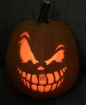 Grinning Jack-o'-lantern pumpkin