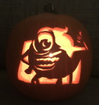 Monsters Inc Mike Wazowski pumpkin